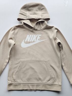 Nike Cream & White Girls Teens Pullover Sweater Hoodie